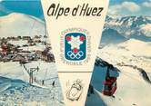 38 Isere / CPSM FRANCE 38 "Alpe d'Huez, Xèmes Jeux Olympiques d'Hiver" / JO