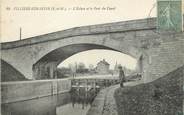 77 Seine Et Marne / CPA FRANCE 77 "Villiers sur Seine, l'écluse et le pont du canal"