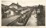 27 Eure / CPA FRANCE 27 "Pont de l'Arche, la gare de pont de l'Arche Alizay" 