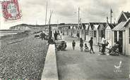 76 Seine Maritime / CPSM FRANCE 76 "Quiberville plage, la plage et la Falaise d'Amont"