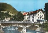 74 Haute Savoie / CPSM FRANCE 74 "Taninges, l'hôtel National et le pont sur le Foron"