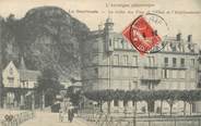 63 Puy De DÔme / CPA FRANCE 63 "La Bourboule, la roche des fées et l'hôtel de l'Etablissement"